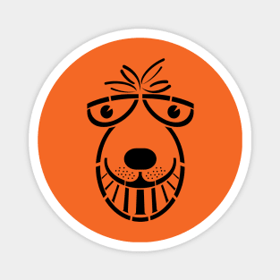 Retro Space Hopper Face Magnet